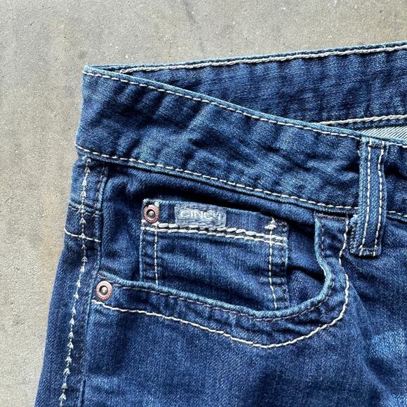 ADA Cinch Jeans Woman’s Size 30/9S Blue Mid Rise Relaxed Boot Cut Cowgirl - Picture 4 of 12